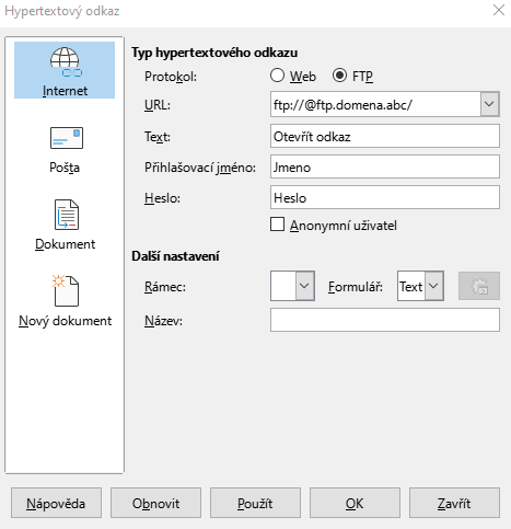 Hypertext Odkazu Calc 02