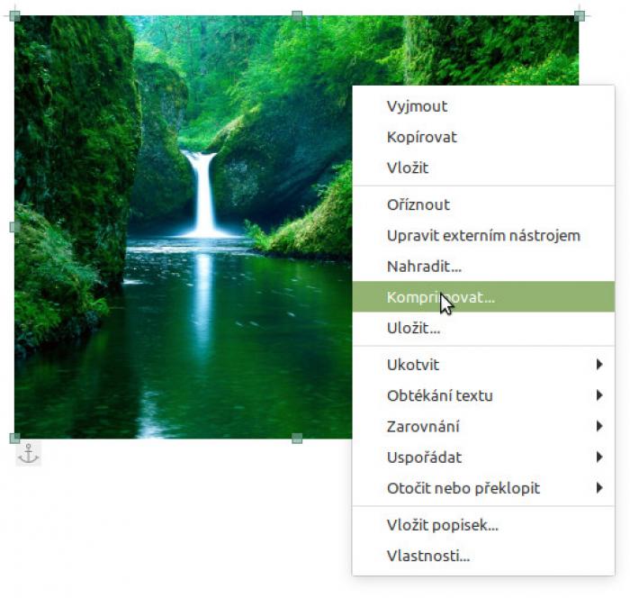 Kontextove Menu Komprimace